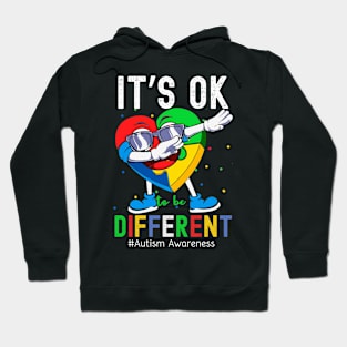 Autism Awareness Funny dancing Heart Its Ok To Be Different Hoodie